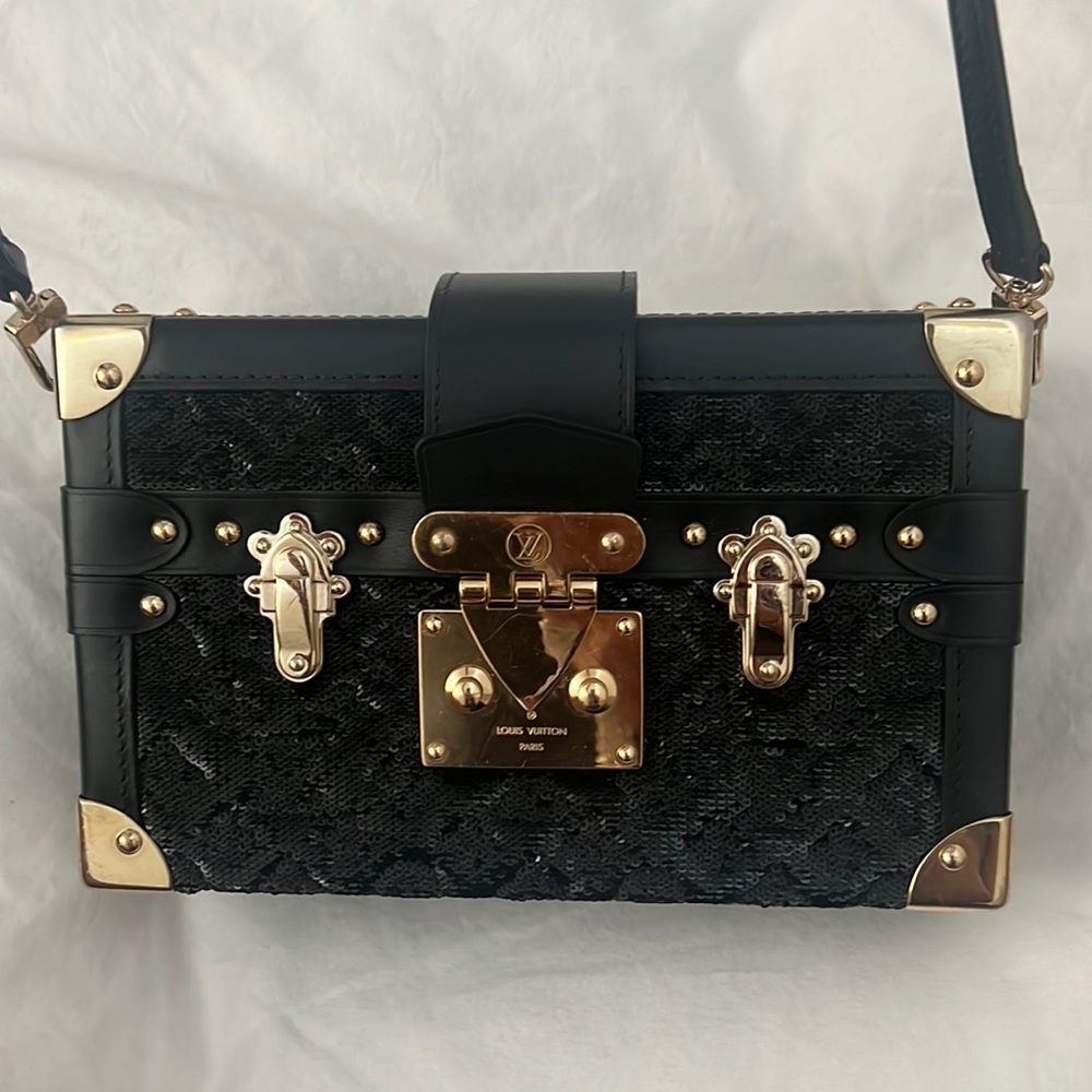 Louis Vuitton 1/1 sequin from saks special order clutch bag. Authentic